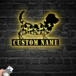 Animals Pets Metal Sign Custom Flower Basset Hounds 1