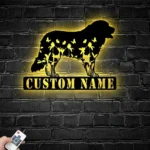 Animals Pets Metal Sign Custom Flower Bernese Mountain 1