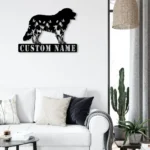 Animals Pets Metal Sign Custom Flower Bernese Mountain 1