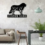 Animals Pets Metal Sign Custom Flower Bernese Mountain 1