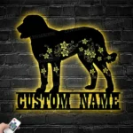 Animals Pets Metal Sign Custom Flower Chesapeake Bay Retriever 1