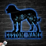 Animals Pets Metal Sign Custom Flower Chesapeake Bay Retriever 1