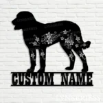 Animals Pets Metal Sign Custom Flower Chesapeake Bay Retriever 1