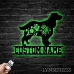 Animals Pets Metal Sign Custom Flower English Cocker Spaniel Dog 1
