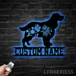 Animals Pets Metal Sign Custom Flower English Cocker Spaniel Dog 1