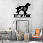 Animals Pets Metal Sign Custom Flower English Cocker Spaniel Dog 1