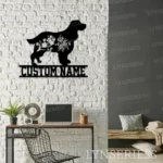 Animals Pets Metal Sign Custom Flower English Cocker Spaniel Dog 1