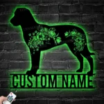 Animals Pets Metal Sign Custom Flower Greater Swiss Mountain Dog 1