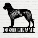 Animals Pets Metal Sign Custom Flower Greater Swiss Mountain Dog 1