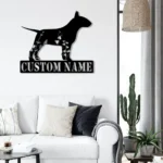 Animals Pets Metal Sign Custom Flower Miniature Bull Terrier 1