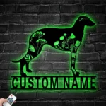 Animals Pets Metal Sign Custom Flower Scottish Deerhound 1