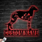 Animals Pets Metal Sign Custom Flower Scottish Deerhound 1