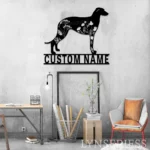Animals Pets Metal Sign Custom Flower Scottish Deerhound 1