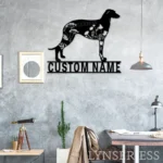 Animals Pets Metal Sign Custom Flower Scottish Deerhound 1