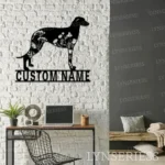 Animals Pets Metal Sign Custom Flower Scottish Deerhound 1