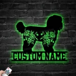 Animals Pets Metal Sign Custom Flower Shih Tzu Dog 1