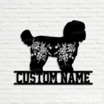 Animals Pets Metal Sign Custom Flower Shih Tzu Dog 1