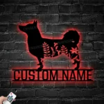 Animals Pets Metal Sign Custom Flower Swedish Vallhund 1
