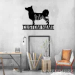 Animals Pets Metal Sign Custom Flower Swedish Vallhund 1