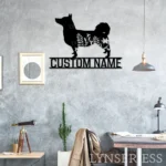 Animals Pets Metal Sign Custom Flower Swedish Vallhund 1