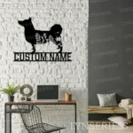 Animals Pets Metal Sign Custom Flower Swedish Vallhund 1