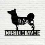 Animals Pets Metal Sign Custom Flower Swedish Vallhund 1