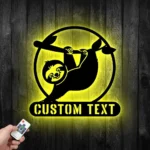 Animals Pets Metal Sign Custom Funny Sloth 1