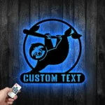 Animals Pets Metal Sign Custom Funny Sloth 1