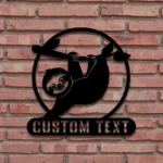 Animals Pets Metal Sign Custom Funny Sloth 1