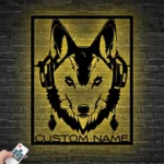 Animals Pets Metal Sign Custom Game Fox Headphone 1