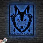 Animals Pets Metal Sign Custom Game Fox Headphone 1