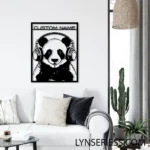 Animals Pets Metal Sign Custom Game Panda Headphone 1
