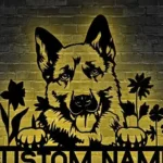 Animals Pets Metal Sign Custom Gsd German Shepherd Husky Mix 1