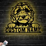 Animals Pets Metal Sign Custom Labradoodle 1