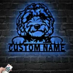 Animals Pets Metal Sign Custom Labradoodle 1