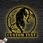 Animals Pets Metal Sign Custom Panther 1