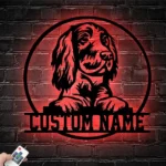 Animals Pets Metal Sign Custom Peeking German Wirehaired Pointer 1