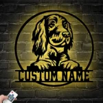 Animals Pets Metal Sign Custom Peeking German Wirehaired Pointer 1