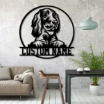 Animals Pets Metal Sign Custom Peeking German Wirehaired Pointer 1