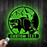 Animals Pets Metal Sign Custom Raccoon 1