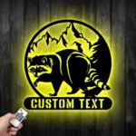 Animals Pets Metal Sign Custom Raccoon 1