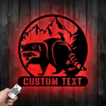 Animals Pets Metal Sign Custom Raccoon 1