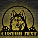 Animals Pets Metal Sign Custom Siberian Husky 1