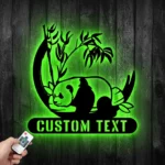 Animals Pets Metal Sign Custom Sleeping Panda 1
