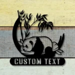 Animals Pets Metal Sign Custom Sleeping Panda 1