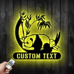 Animals Pets Metal Sign Custom Sleeping Panda 1