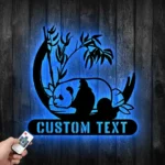 Animals Pets Metal Sign Custom Sleeping Panda 1