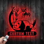 Animals Pets Metal Sign Custom Sleeping Panda 1