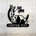 Animals Pets Metal Sign Custom Sleeping Panda 1