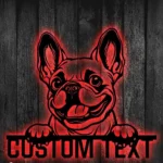 Animals Pets Metal Sign Custom Smiling French Bulldog 1